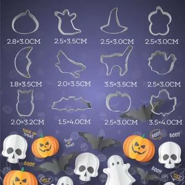 Cthinkaty Mini Halloween Cookie Cutters for Festive Baking