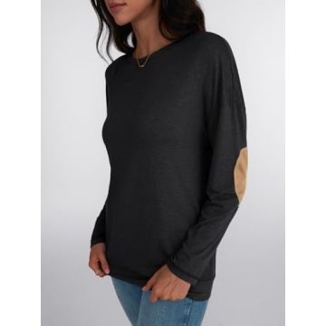 AUTOMET Womens Long Sleeve Crewneck Tops for Fall