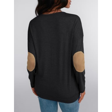 AUTOMET Womens Long Sleeve Crewneck Tops for Fall