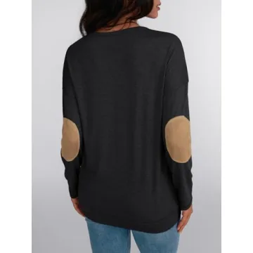 AUTOMET Womens Long Sleeve Crewneck Tops for Fall