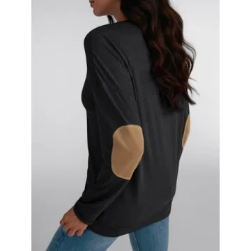 AUTOMET Womens Long Sleeve Crewneck Tops for Fall