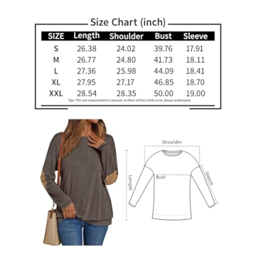 AUTOMET Womens Long Sleeve Crewneck Tops for Fall