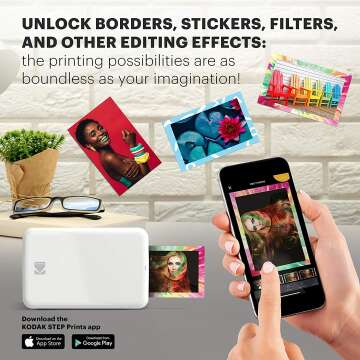 KODAK Step Wireless Mini Photo Printer for iOS & Android