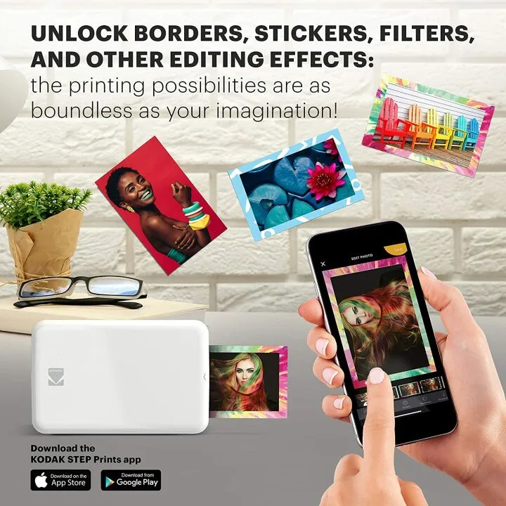 KODAK Step Wireless Mini Photo Printer for iOS & Android