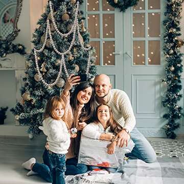 Glaciart Christmas Felt Ball Garland - 9-Foot Decor