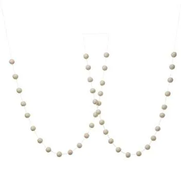 Glaciart Christmas Felt Ball Garland - 9-Foot Decor