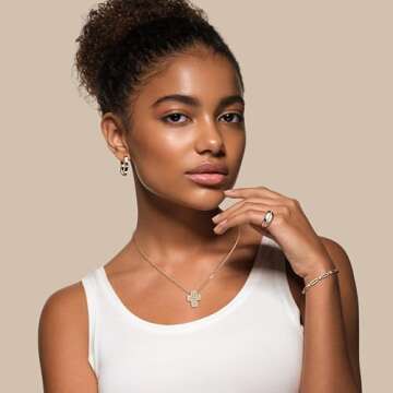 shinelab Golden-Plated Paperclip Bracelet for Women Couple Bracelets with CZ Chain Strand Jewelry Gift for Men_7.5inches