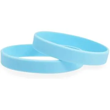 BLUE PANDA Pastel Silicone Bracelets, Party Favors, Intended for Ages 13+ (0.45 x 2.5 in, 6 Colors, 48 Pack)