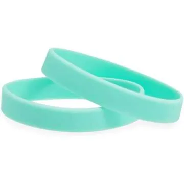 BLUE PANDA Pastel Silicone Bracelets, Party Favors, Intended for Ages 13+ (0.45 x 2.5 in, 6 Colors, 48 Pack)