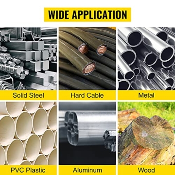 VEVOR Portable Band Saw, 110V Removable Alloy Steel Base Cordless 5 Inch Cutting Capacity Hand held Variable Speed Portable Bandsaw, 10Amp Motor Deep Cut Band saw for Metal Wood