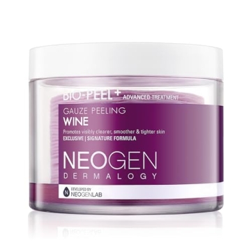 DERMALOGY by NEOGENLAB Bio-Peel Gauze Peeling Pads (Wine, 30 pads) - Exfoliating & Firming Peeling Pad with PHA & Red Wine & Resveratrol & Acid Hyaluronic - Korean Skin Care