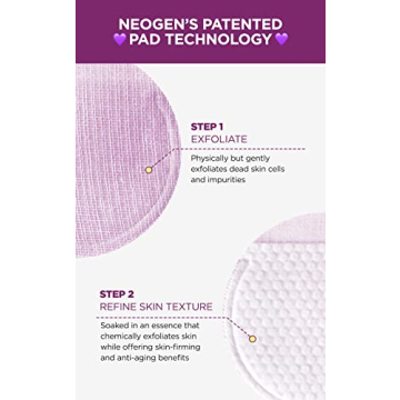 DERMALOGY by NEOGENLAB Bio-Peel Gauze Peeling Pads (Wine, 30 pads) - Exfoliating & Firming Peeling Pad with PHA & Red Wine & Resveratrol & Acid Hyaluronic - Korean Skin Care