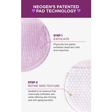 DERMALOGY by NEOGENLAB Bio-Peel Gauze Peeling Pads (Wine, 30 pads) - Exfoliating & Firming Peeling Pad with PHA & Red Wine & Resveratrol & Acid Hyaluronic - Korean Skin Care