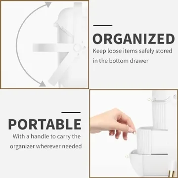 MASSY Egg Shape Makeup Storage Box for Stylish Organization