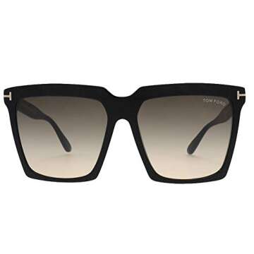 Tom Ford Women's 58Mm Sunglasses - Sabrina-02 Style, Shiny Black-Gold Frame
