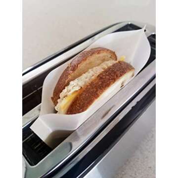 Non-Stick Reusable Toaster Bags (Set of 10) Various Sizes, Create Grilled Cheese Sandwiches in Toaster, Microwave Oven or Grill, Pizza Panini & Garlic Bread