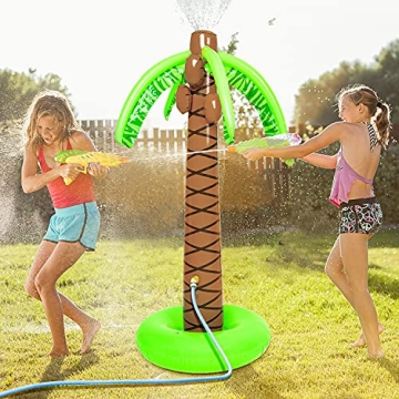 Soyoekbt Palm Tree Sprinkler Toy for Kids 61" Inflate Fun