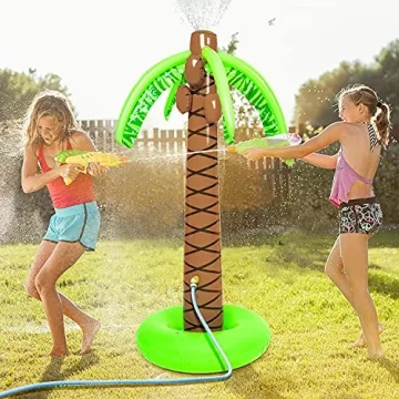 Soyoekbt Palm Tree Sprinkler Toy for Kids 61" Inflate Fun