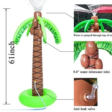 Soyoekbt Palm Tree Sprinkler Toy for Kids 61" Inflate Fun
