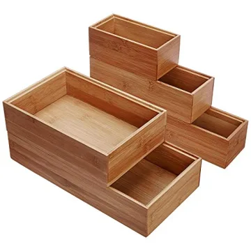 Bamboo Drawer Organizer Set - Eco-Friendly Storage Solution
