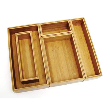 Bamboo Drawer Organizer Set - Eco-Friendly Storage Solution