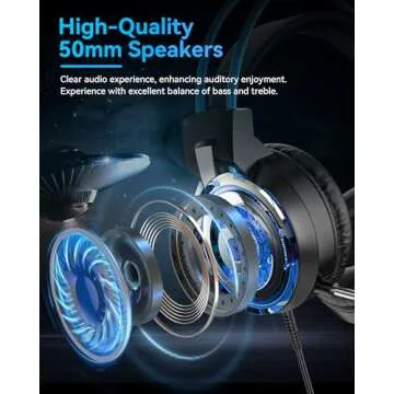 Voistek V9 Gaming Headset - Noise Cancelling Mic & Comfort