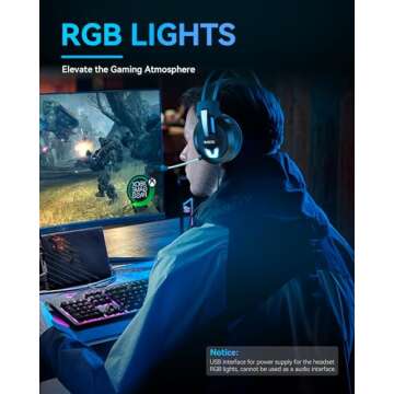 Voistek V9 Gaming Headset - Noise Cancelling Mic & Comfort