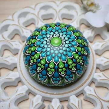 Silicone Mold for Making Smooth Rocks and Stones for Art - Includes Dome Template - Design #1 by Hap...