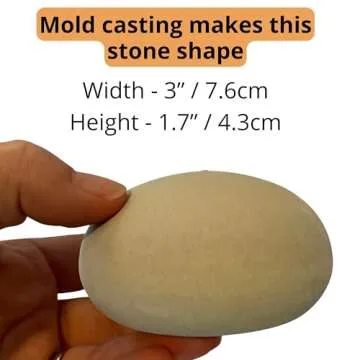 Silicone Mold for Making Smooth Rocks and Stones for Art - Includes Dome Template - Design #1 by Happy Dotting Company - Reusable for Art Including Mandala Dotting - Drawing Painting DIY Crafts