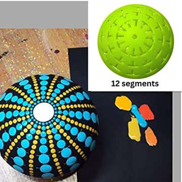 Silicone Mold for Making Smooth Rocks and Stones for Art - Includes Dome Template - Design #1 by Happy Dotting Company - Reusable for Art Including Mandala Dotting - Drawing Painting DIY Crafts