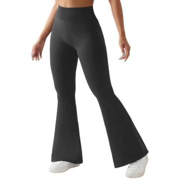 SUUKSESS Seamless Scrunch Butt Lifting Flare Leggings