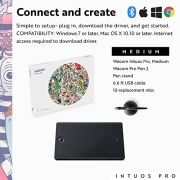 Wacom Intuos Pro Medium Bluetooth Drawing Tablet