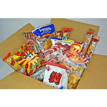 Japanese Dagashi Assortment Snacks Sweets Candies 180pcs Assortment (A Box Full of Dagashi)