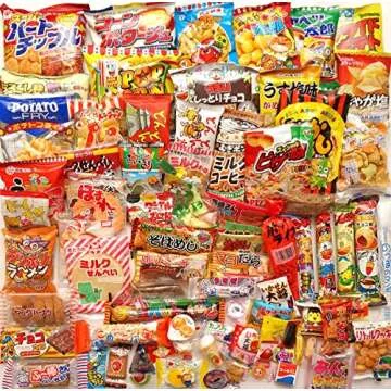Japanese Dagashi Assortment Snacks Sweets Candies 180pcs Assortment (A Box Full of Dagashi)