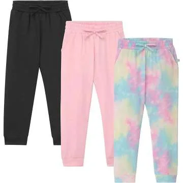 Ultra Soft BTween Girls' Jogger Pants Set - 3 Pack