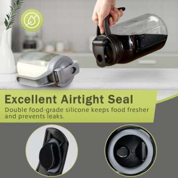 Mason Jar with Pour Spout Lid V-shaped, 64 oz Iced Tea Pitcher with Lids Double Leak Proof, 2 Quart Drink Pitcher for Breastmilk, Sun Tea, Juice, Coffee Creamer, Juice Containers