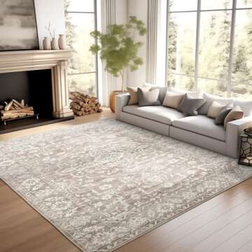 Soalmost 8x10 Area Rugs for Living Room, Stain Resistant Washable Rugs for Dining Room, Kitchen, Flo...