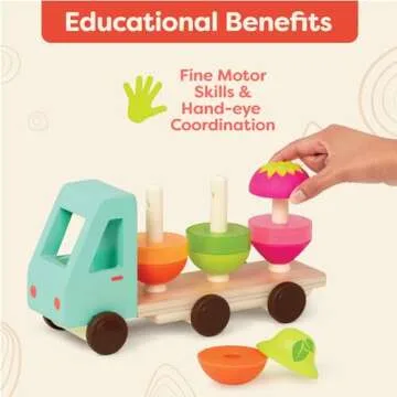 B. toys Stack & Roll Truck - Educational Toy for Toddlers