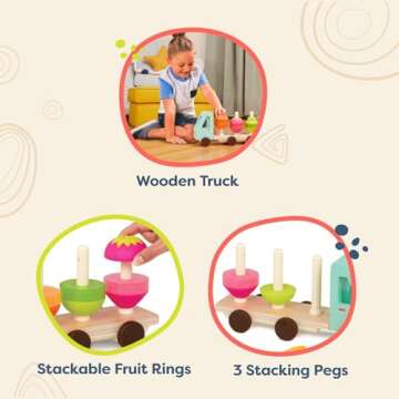 B. toys Stack & Roll Truck - Educational Toy for Toddlers