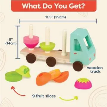 B. toys Stack & Roll Truck - Educational Toy for Toddlers