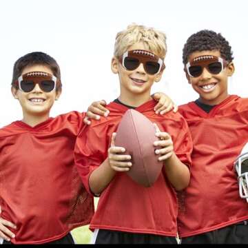 Cleverplay 6 Pairs Football Sunglasses for Kids,Football Party Favors,Football Party Decorations