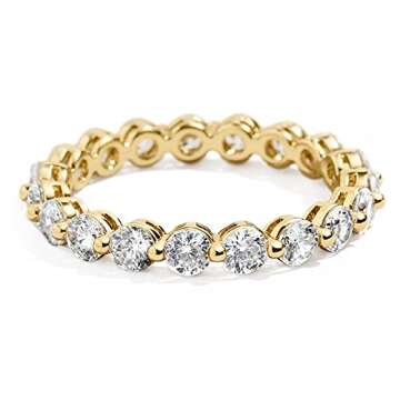 Aojun Fashion Classic 18K Gold Plated Titanium Steel Women Stacking Ring Best Gifts Couples Valentin...