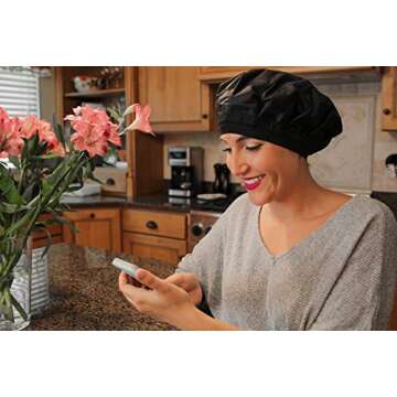 S&T INC. Cordless Heated Deep Conditioning Cap, Heat Cap for Deep Conditioning, Black, 10 Inch Diameter