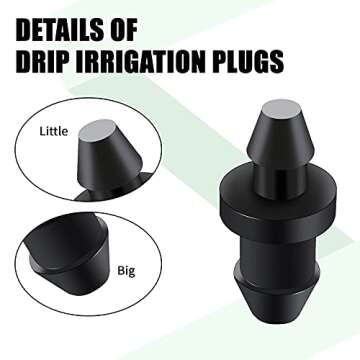 Honoson 100 Drip Irrigation Plugs for Garden & Lawn Systems