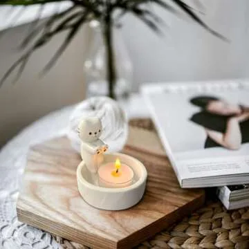 Charming Cat Candle Holder with Scented Candle Gift