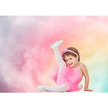 AIIKES 8X6FT Rainbow Cloud Photography Backdrop