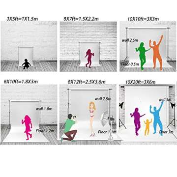 AIIKES 8X6FT Rainbow Cloud Photography Backdrop