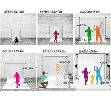 AIIKES 8X6FT Rainbow Cloud Photography Backdrop