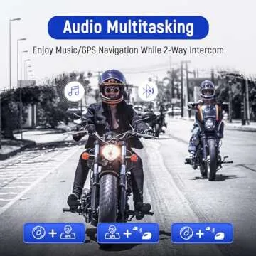 LEXIN GTX Motorcycle Bluetooth Headset, 10 Riders Helmet Communication System, Group Intercom w/Audio Multitasking/Loud Speakers/IP67 Waterproof/Hands-Free Call/USB-C Charge/5 Shells, Single Pack