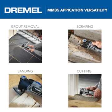 Dremel Multi-Max MM35-02 3.5 Amp Variable Speed Corded Oscillating Multi Tool Kit with 8 Accessories...